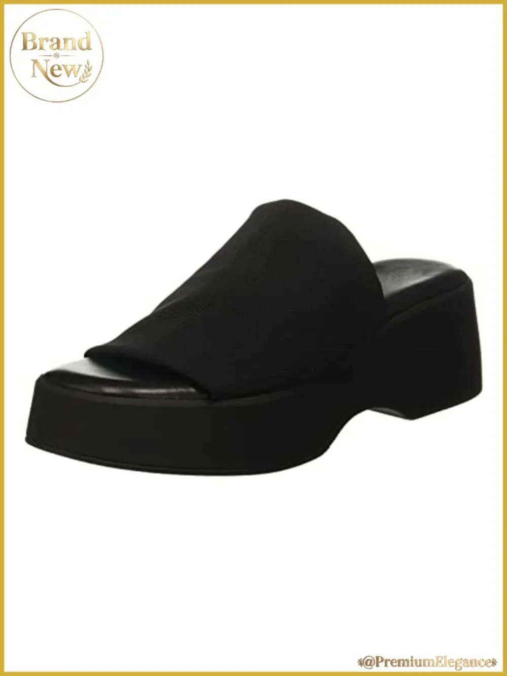 Womens Platform Wedge Slide Sandals Open Toe Slip On Elastic Band Shoes